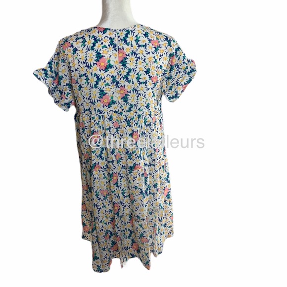 Smocked Ruffle multi Floral Print Dress - Picture 7 of 8